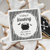 ベビーがハロウィーンの赤ちゃんシャワーを醸造している スタンダードカクテルナプキン