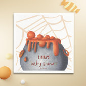 ベビーがハロウィーンの赤ちゃんシャワーを醸造している スタンダードカクテルナプキン