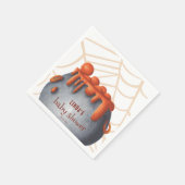 ベビーがハロウィーンの赤ちゃんシャワーを醸造している スタンダードカクテルナプキン (角)