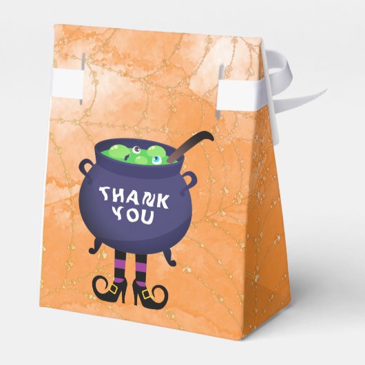 ベビーがハロウィーンの赤ちゃんシャワーを醸造している フェイバーボックス (裏面サイド)