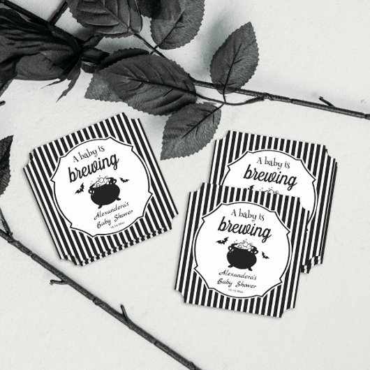 ベビーがハロウィーンの赤ちゃんシャワーを醸造している ペーパーコースター