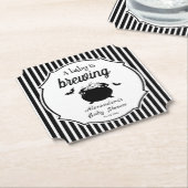 ベビーがハロウィーンの赤ちゃんシャワーを醸造している ペーパーコースター (アングル)