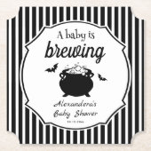 ベビーがハロウィーンの赤ちゃんシャワーを醸造している ペーパーコースター (正面)