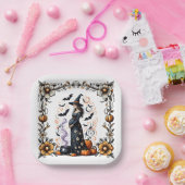 ベビーがハロウィーンの赤ちゃんシャワーを醸造している ペーパープレート (パーティー)