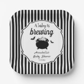 ベビーがハロウィーンの赤ちゃんシャワーを醸造している ペーパープレート (正面)