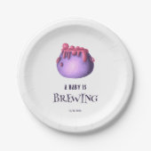 ベビーがハロウィーンの赤ちゃんシャワーを醸造している ペーパープレート (正面)