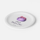 ベビーがハロウィーンの赤ちゃんシャワーを醸造している ペーパープレート (アングル)