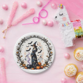 ベビーがハロウィーンの赤ちゃんシャワーを醸造している ペーパープレート (パーティー)