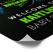 ベビーがハロウィーンの赤ちゃんシャワーを醸造している ポスター (角)