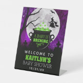 ベビーがハロウィーンの赤ちゃんシャワーを醸造している 台座サイン (正面)