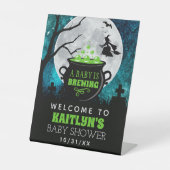 ベビーがハロウィーンの赤ちゃんシャワーを醸造している 台座サイン (正面)