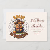 ベビーがハロウィーンの赤ちゃんシャワーを醸造している 招待状 (正面)