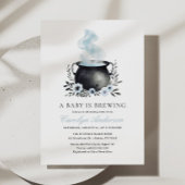 ベビーがハロウィーンの赤ちゃんシャワーを醸造している 招待状