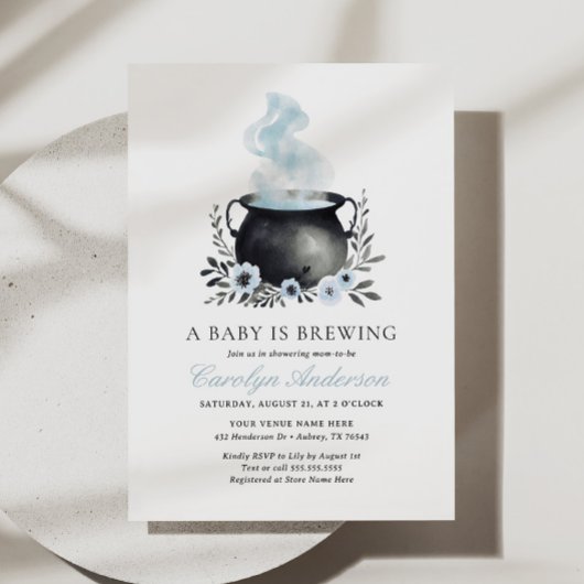 ベビーがハロウィーンの赤ちゃんシャワーを醸造している 招待状