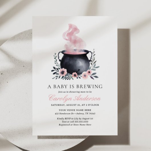 ベビーがハロウィーンの赤ちゃんシャワーを醸造している 招待状