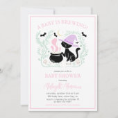 ベビーがハロウィーンの赤ちゃんシャワーを醸造している 招待状 (正面)