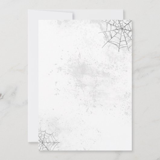 ベビーがハロウィーンの赤ちゃんシャワーを醸造している 招待状 (裏面)