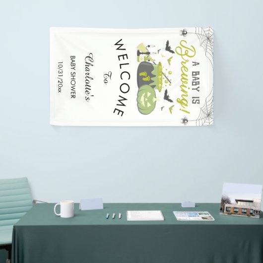 ベビーがハロウィーンの赤ちゃんシャワーを醸造している 横断幕 (トレードショー)