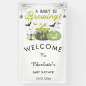 ベビーがハロウィーンの赤ちゃんシャワーを醸造している 横断幕 (縦)