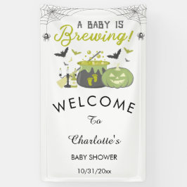 ベビーがハロウィーンの赤ちゃんシャワーを醸造している 横断幕