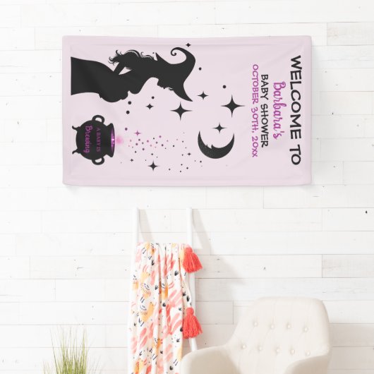 ベビーがハロウィーンの赤ちゃんシャワーを醸造している 横断幕 (インサイチュ)