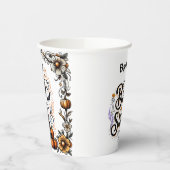 ベビーがハロウィーンの赤ちゃんシャワーを醸造している 紙コップ (左)