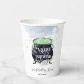 ベビーがハロウィーンの赤ちゃんシャワーブルーを醸造している 紙コップ (裏面)
