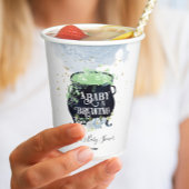 ベビーがハロウィーンの赤ちゃんシャワーブルーを醸造している 紙コップ