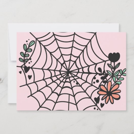 ベビーがハロウィーンの赤ちゃんシャワー招待状を醸造している 招待状 (裏面)