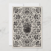 ベビーがハロウィーンの赤ちゃんシャワー招待状を醸造している 招待状 (裏面)