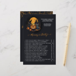 ベビーがハロウィーンの赤ちゃんシャワーM/Dゲームを醸造している