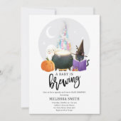 ベビーがハロウィーンの赤ちゃん不気味シャワーを浴びる 招待状 (正面)