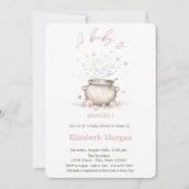 ベビーがハロウィーンをストライプの醸造している 招待状 (正面)