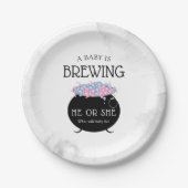 ベビーがハロウィーンジェンダーのパーティーを明らかにする ペーパープレート (正面)