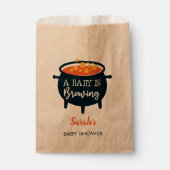 ベビーがハロウィーン魔女の赤ちゃんシャワーを醸造している フェイバーバッグ (正面)