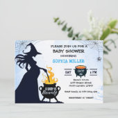 ベビーがハロウィーン魔女の赤ちゃんシャワーを醸造している 招待状 (スタンド正面)