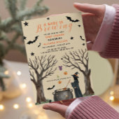 ベビーがハロウィーン魔女の赤ちゃんシャワーを醸造している 招待状