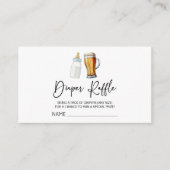 ベビーがビールの赤ちゃんシャワーおむつラッフルを醸造している エンクロージャーカード (正面)