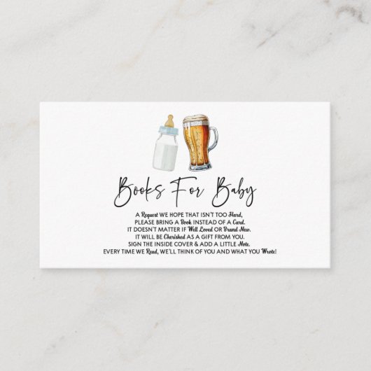 ベビーがビールの赤ちゃんシャワー本を醸造してベビーする エンクロージャーカード (正面)