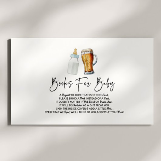 ベビーがビールの赤ちゃんシャワー本を醸造してベビーする エンクロージャーカード