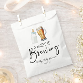 ベビーがビールボトルグラス赤ちゃんシャワーを醸造している フェイバーバッグ