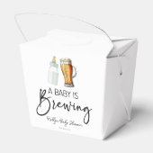 ベビーがビールボトルグラス赤ちゃんシャワーを醸造している フェイバーボックス (裏面サイド)