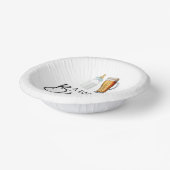 ベビーがビールボトルグラス赤ちゃんシャワーを醸造している ペーパーボウル (傾斜あり)