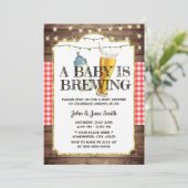 ベビーがビール素朴の赤ちゃんシャワーを醸造する 招待状 (スタンド正面)