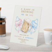 ベビーがビール醸造のジェンダーが歓迎を表明 台座サイン (インサイチュ)