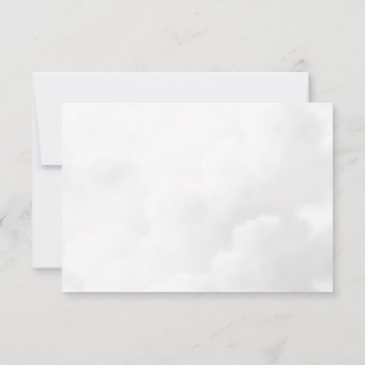 ベビーがピンクと青の釜を造っている サンキューカード (裏面)