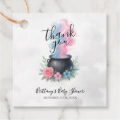 ベビーがピンクと青の釜を造っている フェイバータグ (正面)