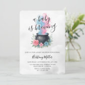 ベビーがピンクと青の釜を造っている 招待状 (スタンド正面)