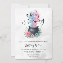 ベビーがピンクと青の釜を造っている