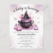 ベビーがピンクのハロウィーンの赤ちゃんシャワーを醸造している ポストカード (正面)